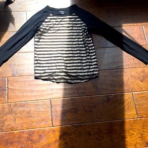 Black sparkle and shine long sleeved shirt